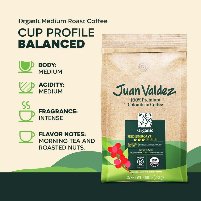 Organic Ground Coffee | 100% Colombian | 10oz