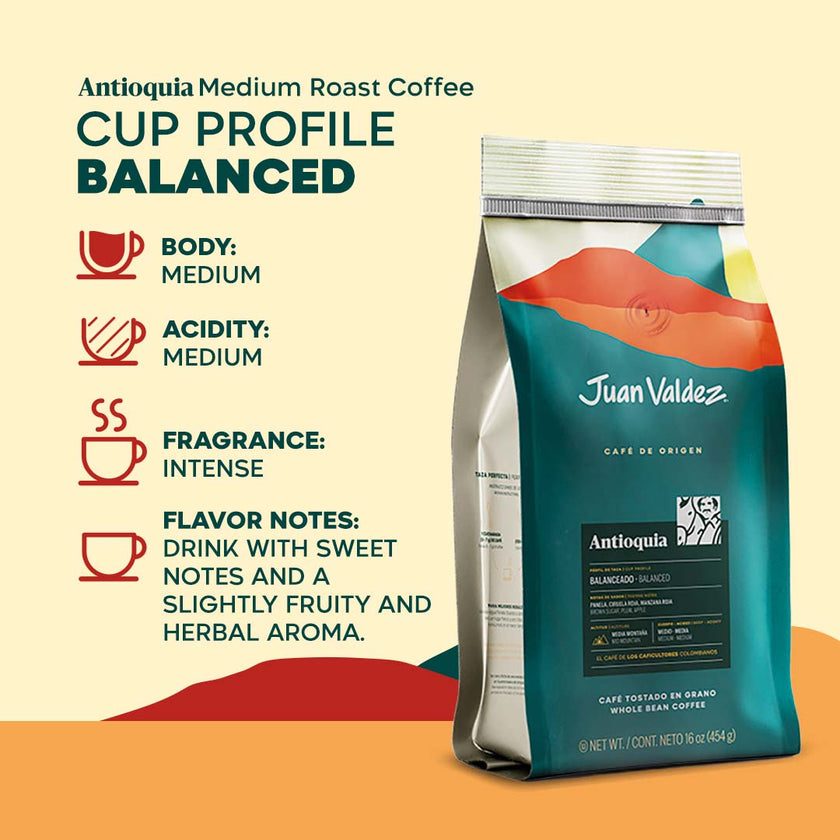 Antioquia Coffee | Medium Roast | Whole Bean | 16oz