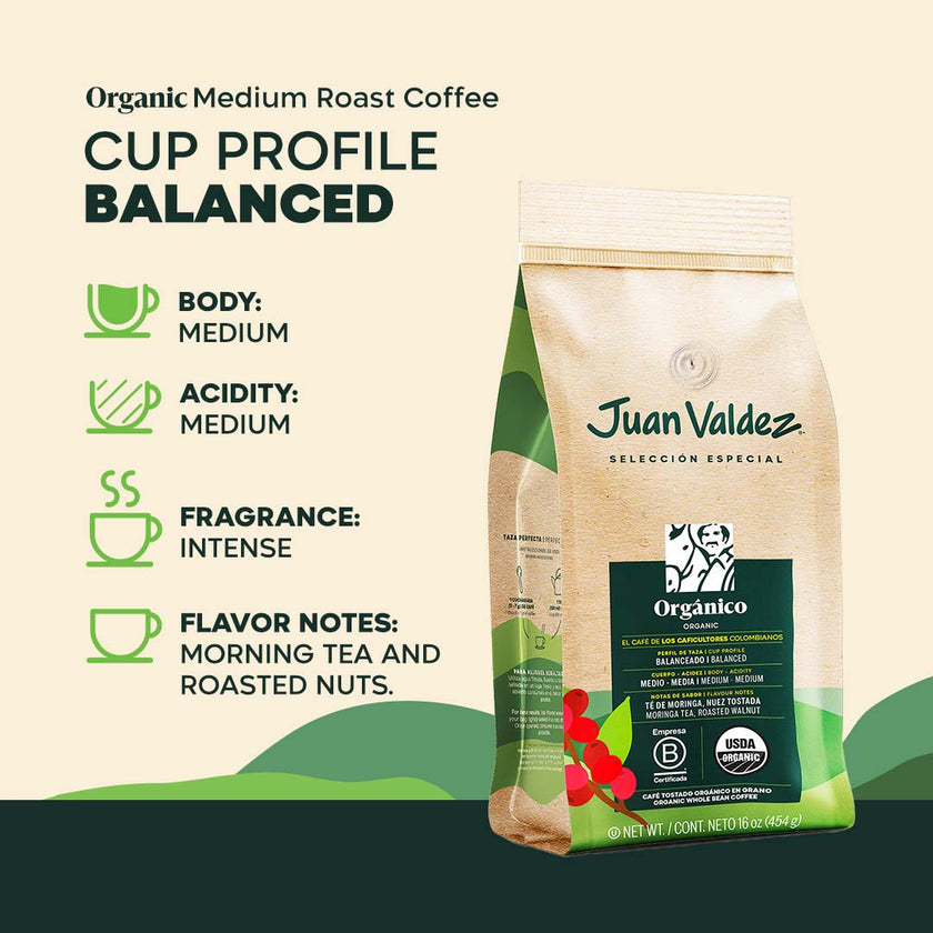 Organic Medium Roast | Whole Bean | 16oz