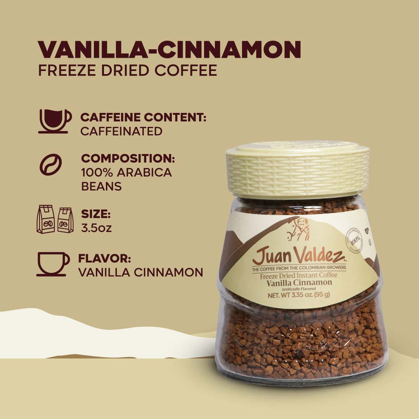Vanilla Cinnamon Coffee | Freeze-Dried | 3.4oz
