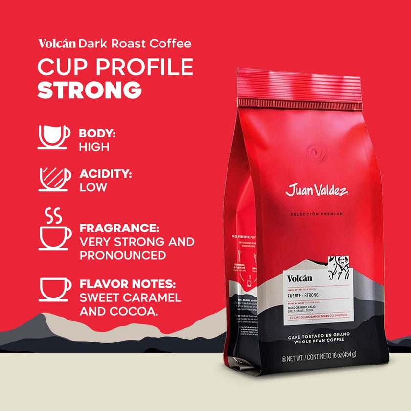 Volcan Dark Roast | Whole Bean Coffee | 16oz