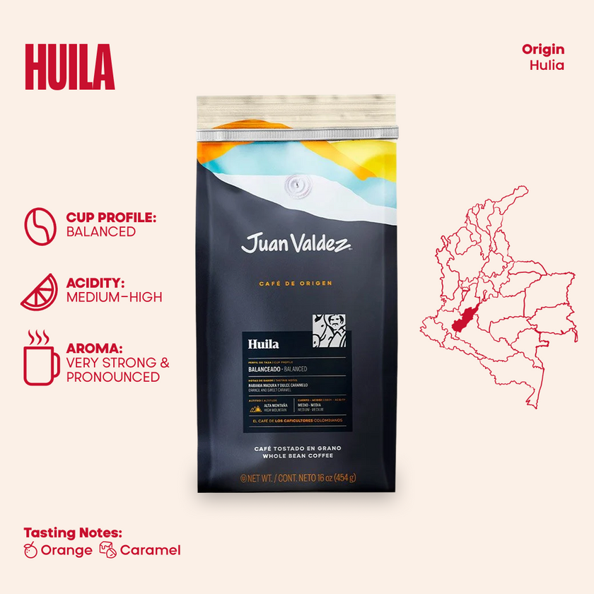 Huila Medium Roast Whole Bean 16oz