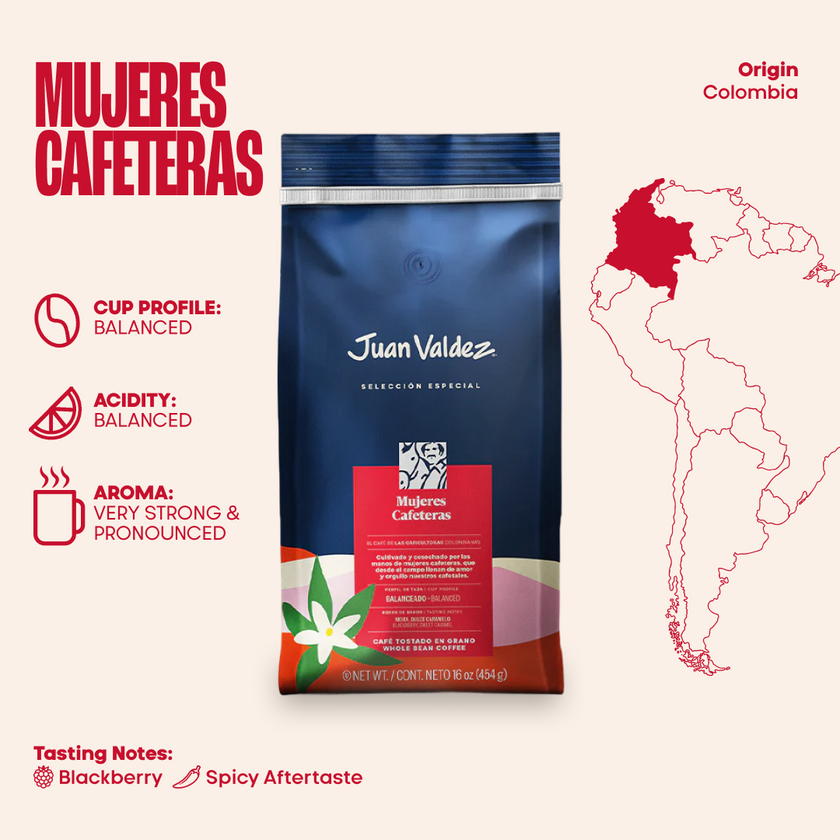 Mujeres Cafeteras Medium Roast Whole Bean 16oz