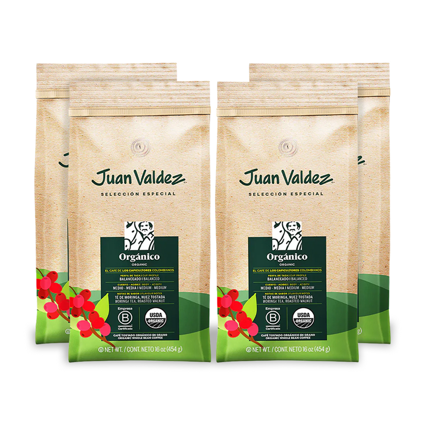 Organic Medium Roast Whole Bean 16 oz Stock Up Bundle
