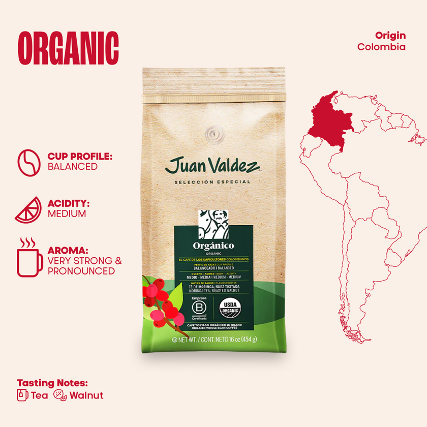 Organic Medium Roast Whole Bean 16oz