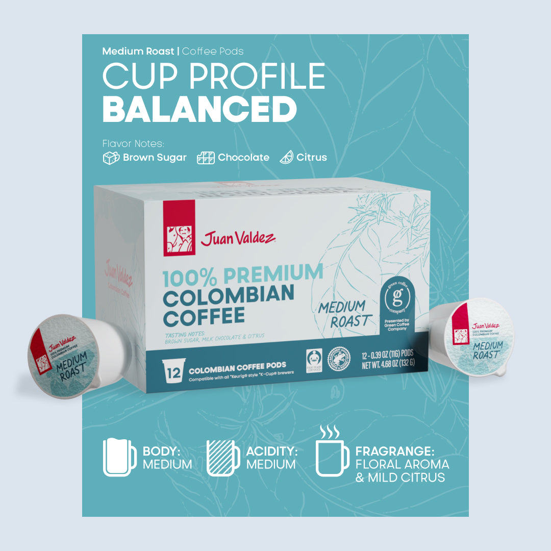 Medium Roast Single Serve Coffee Pods 12ct – Juan Valdez