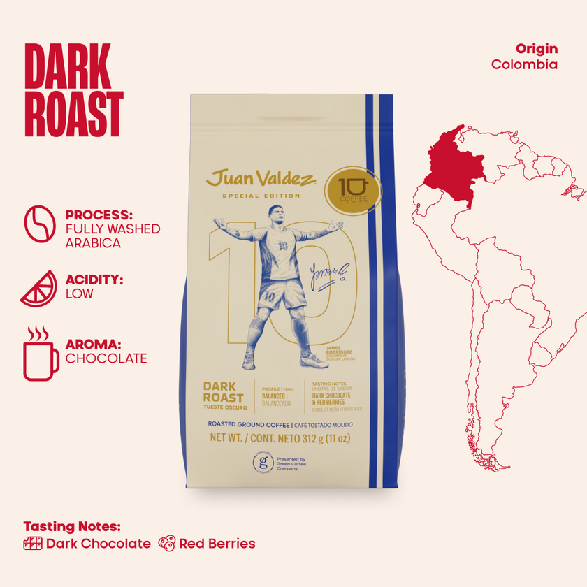 PRE-ORDER | James Rodríguez Special Edition Dark Roast Ground 11oz | Ships June 24th