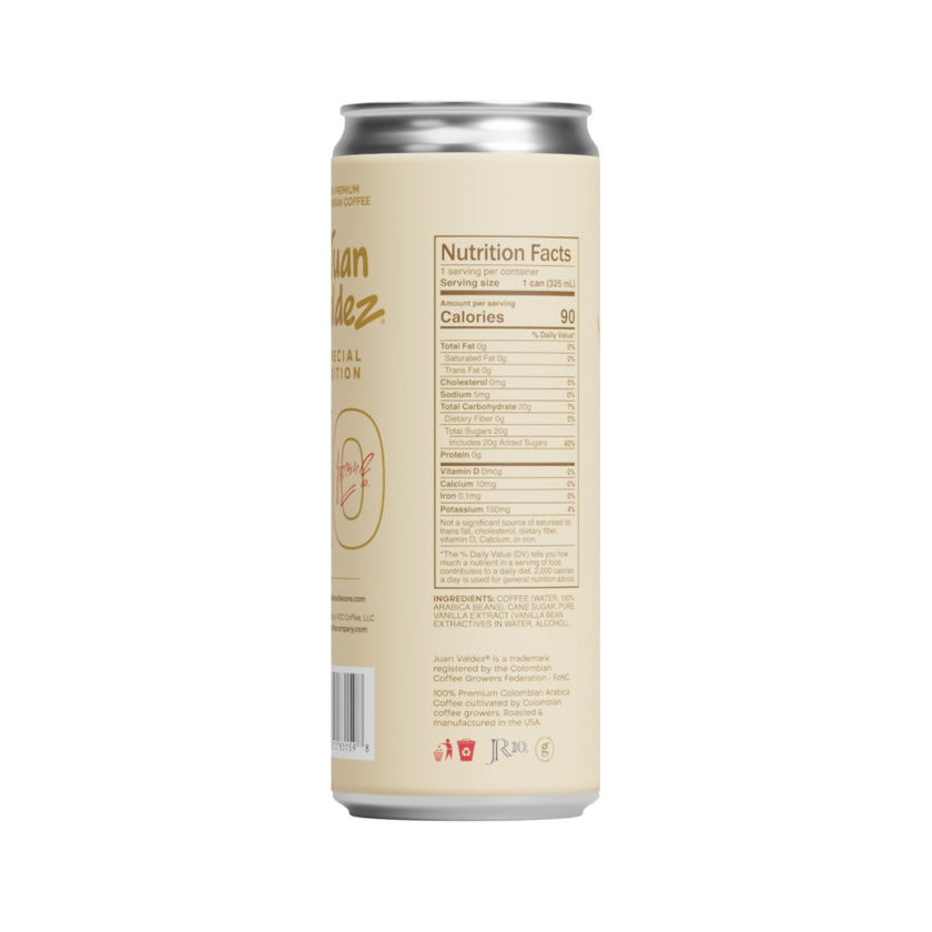 James Rodríguez Special Edition Vanilla Cold Coffee 11oz Can 12-Pack